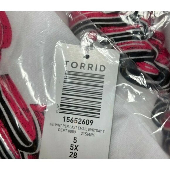 Torrid +5 White Crew Neckline Per My Email Text Graphic Short Sleeve T- Shirt - Picture 6 of 6